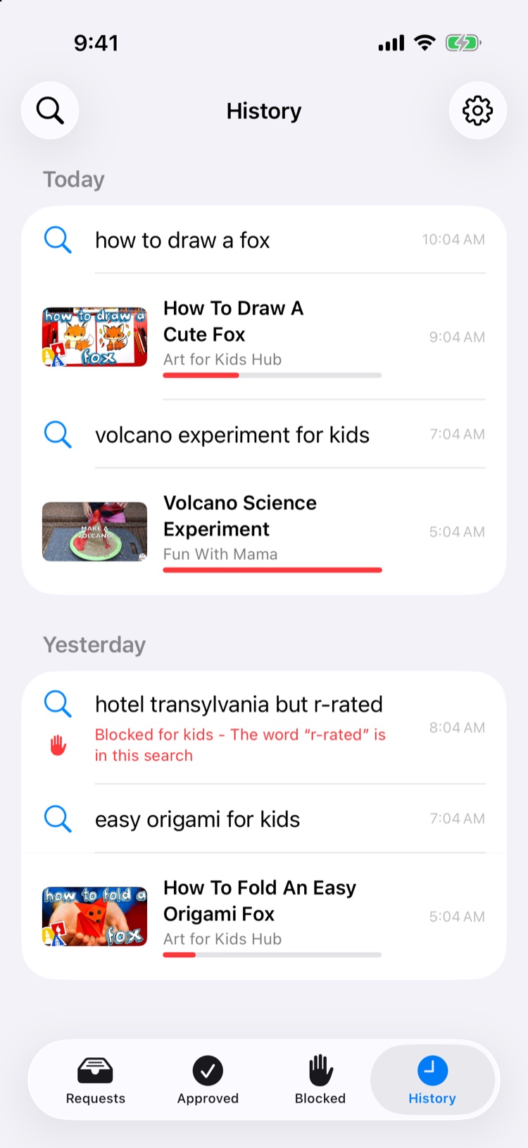 Everything watched and searched